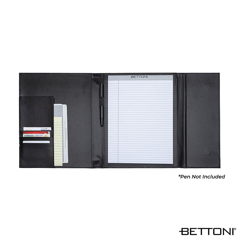 Bettoni® Atrani Bonded Leather Letter Size Padfolio