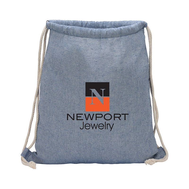 Huron Recycled Cotton Drawstring Tote