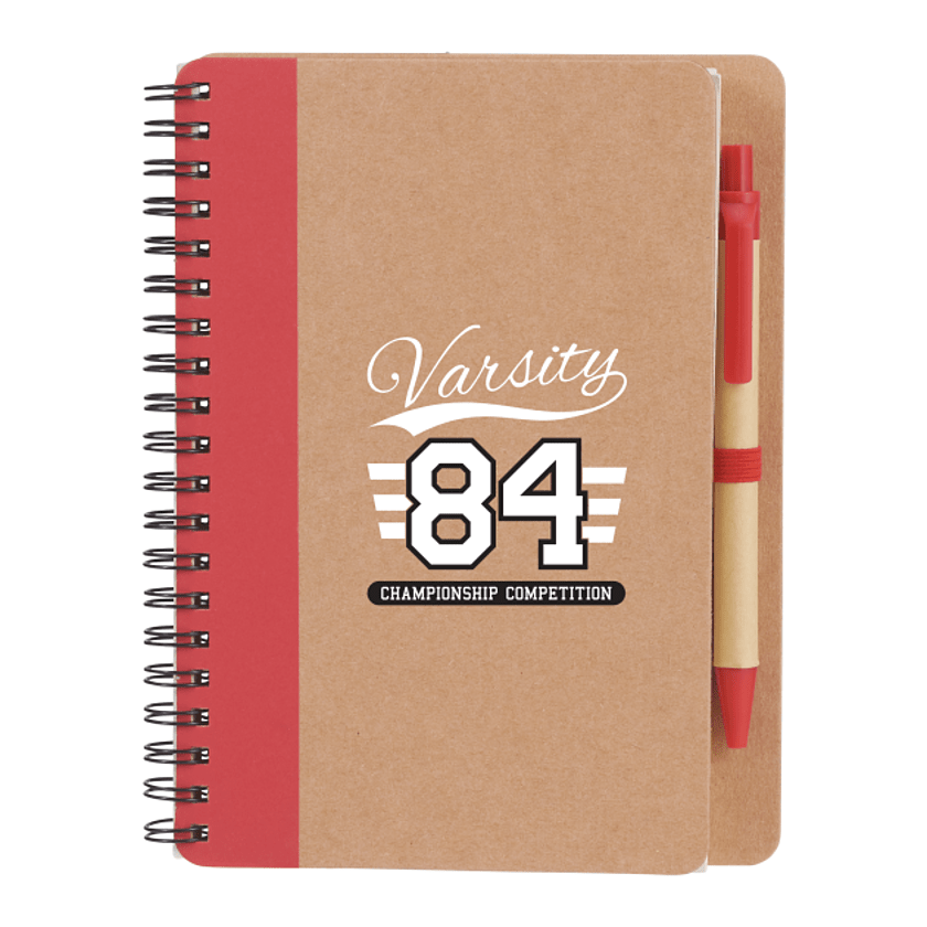 5" x 7" Eco Spiral Notebook with Pen