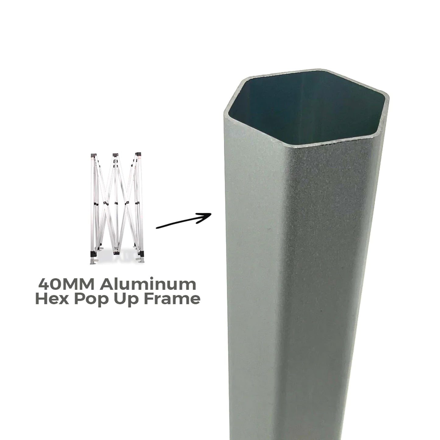 10' X 10' TENT W/ FULL COLOR CANOPY, BACK WALL, SIDE WALLS, 6' TABLE COVER, AND (2) 8' FEATHERED FLAGS