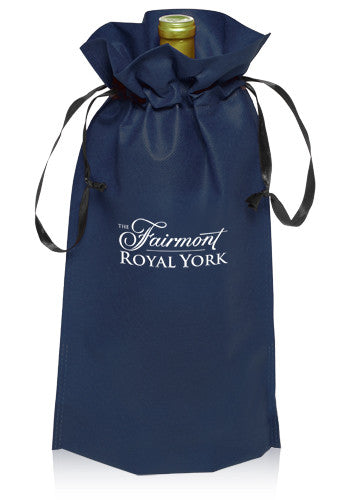 NON-WOVEN VINEYARD RIBBON DRAWSTRING BAGS