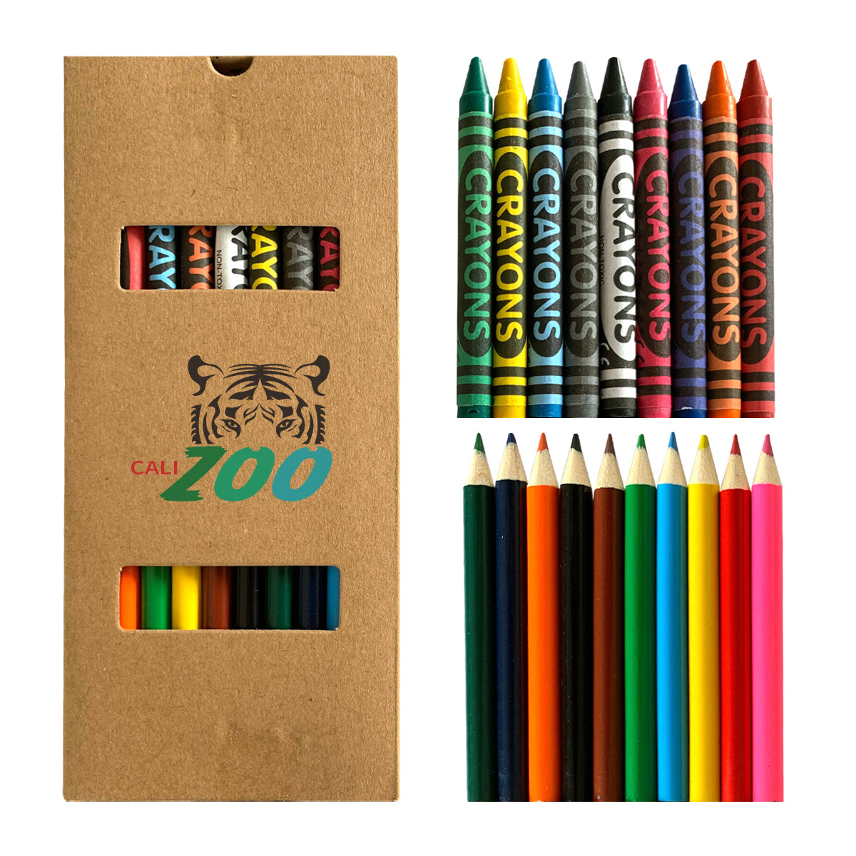 19 PIECE CRAYON AND PENCIL SET