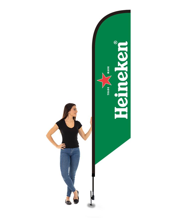 12' FEATHERED FLAG REPLACEMENT W/ DOUBLE SIDED IMPRINT