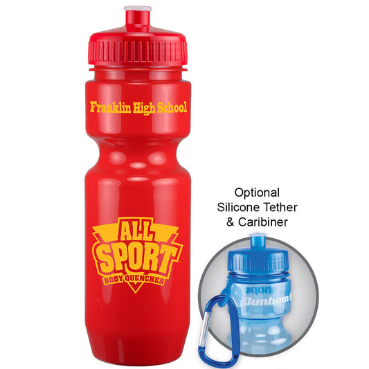 22 Oz. Bike Bottle w/ Push Pull Lid - Solid Colors