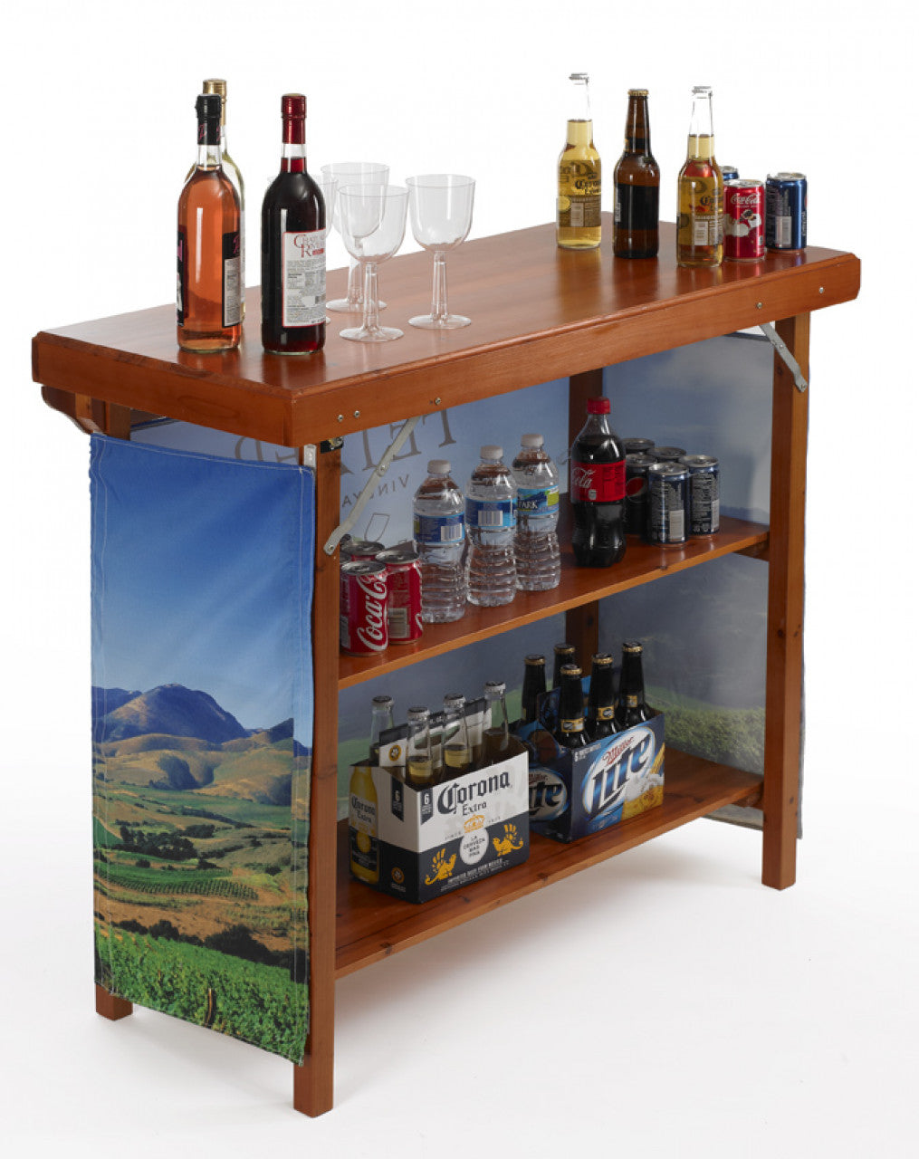 Classic Wood Portable Bar