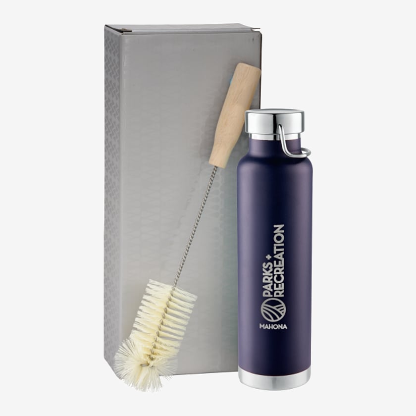 Copper Vacuum Bottle with Brush 22oz