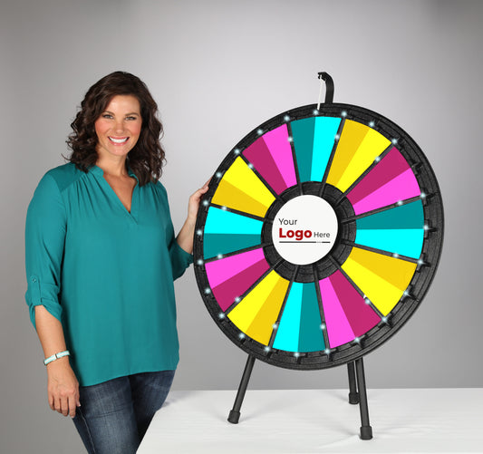 12 to 24-slot Tabletop Prize Wheel with Lights