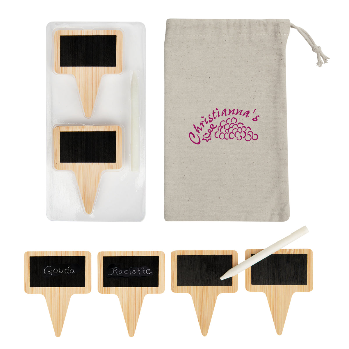 CHALKBOARD CHEESE MARKERS & CHALK SET