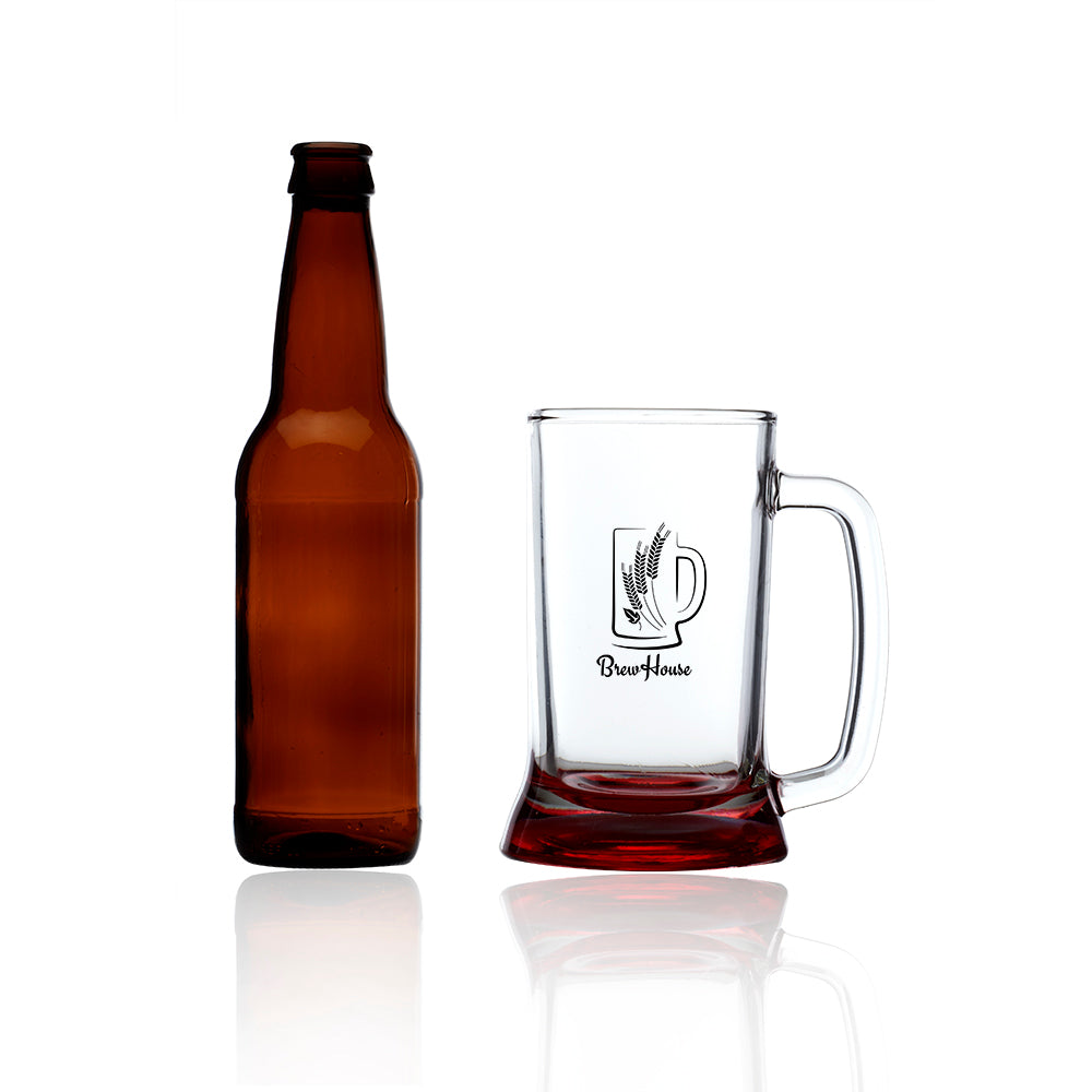 16.25 Oz Bruselas Glass Beer Tankards