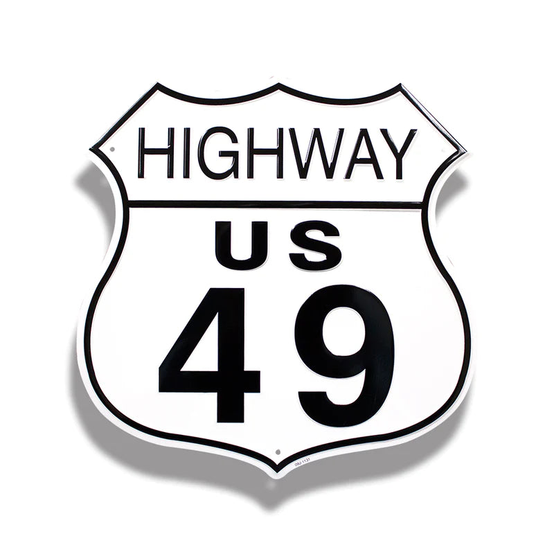 Embossed Aluminum Interstate and Route Shield Signs