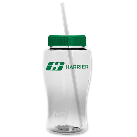 18 Oz. Transparent Bottle With Straw Lid