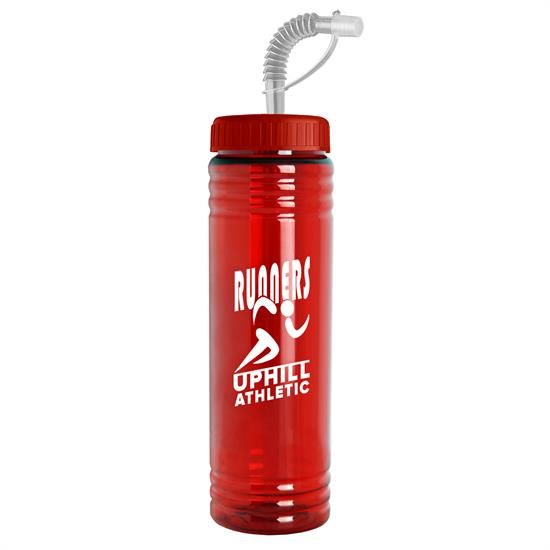 24 oz. Slim Fit Water Sports Bottle - Straw Lid