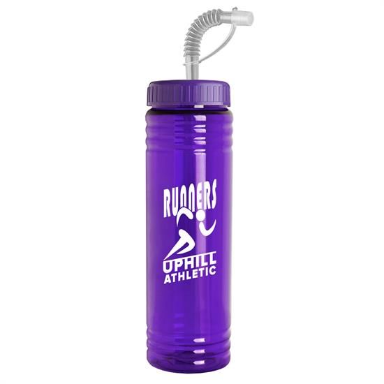 24 oz. Slim Fit Water Sports Bottle - Straw Lid