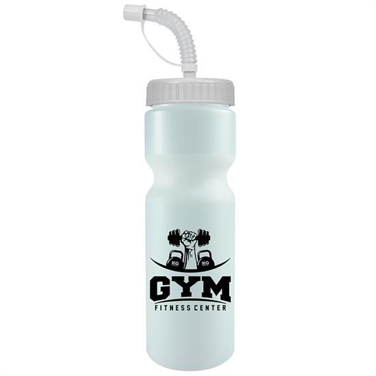 Journey 28 oz. Bike Sports Bottle - Straw Cap (Frost or White)