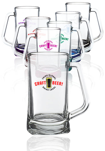 16 Oz. Atenas Glass Beer Mugs