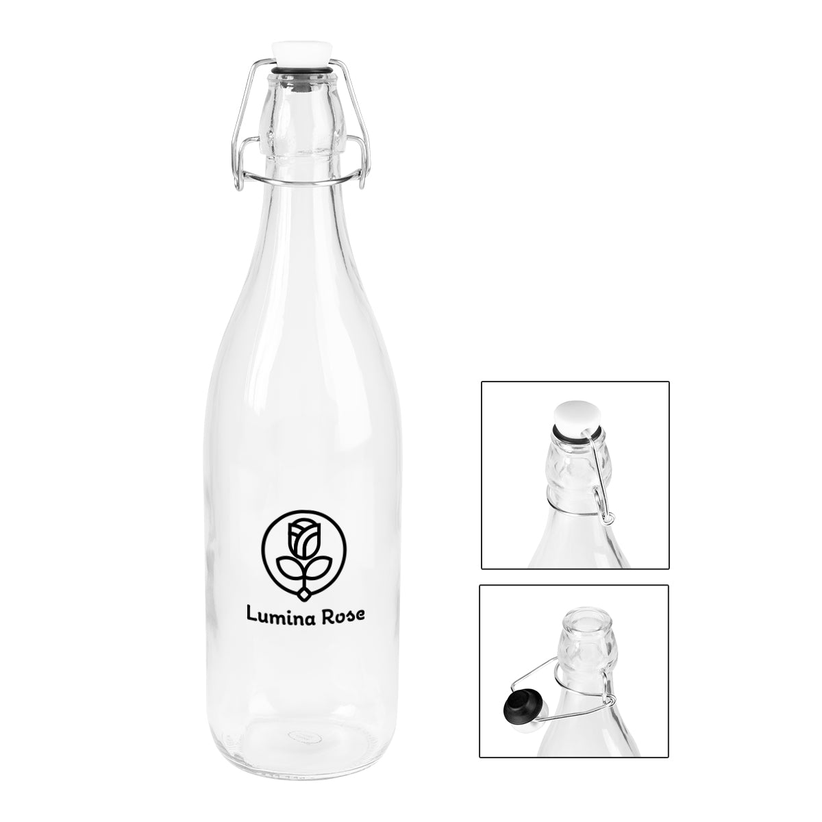 1 Liter Swing Top Glass Bottle  grouped