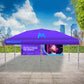 Premium Giant Tent 20'x20' w/ Full Color Canopy and Back Wall