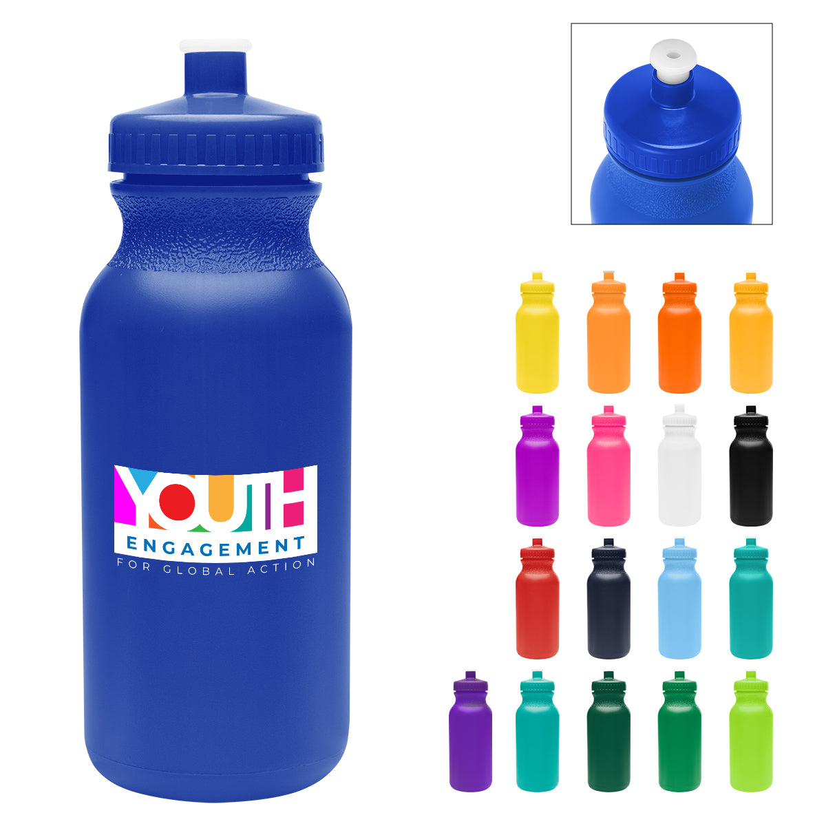 20 Oz. Full Color Thrive Bike Bottle Colors plain grouped