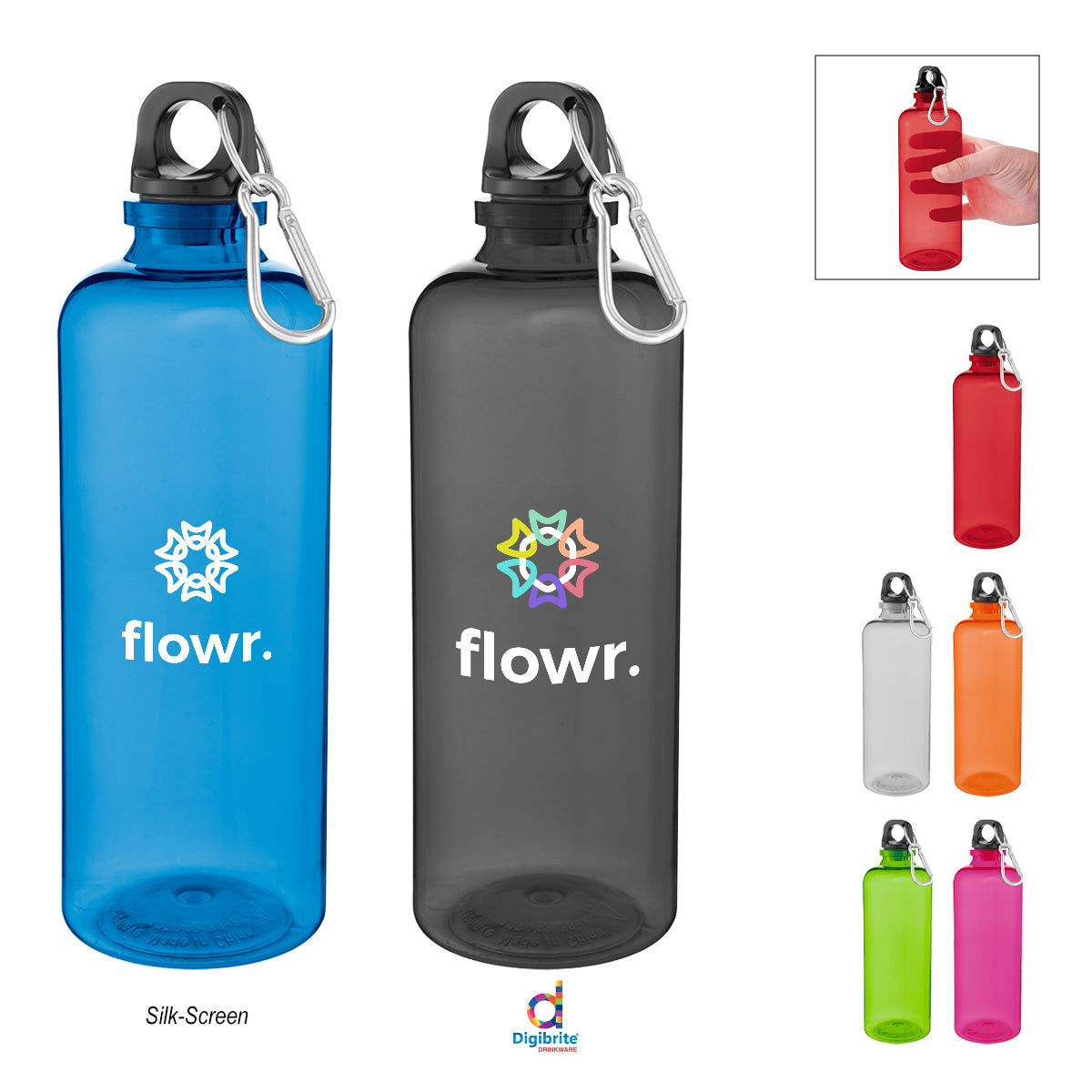 20 Oz. Ormond rPET Bottle With Carabiner Lid  grouped