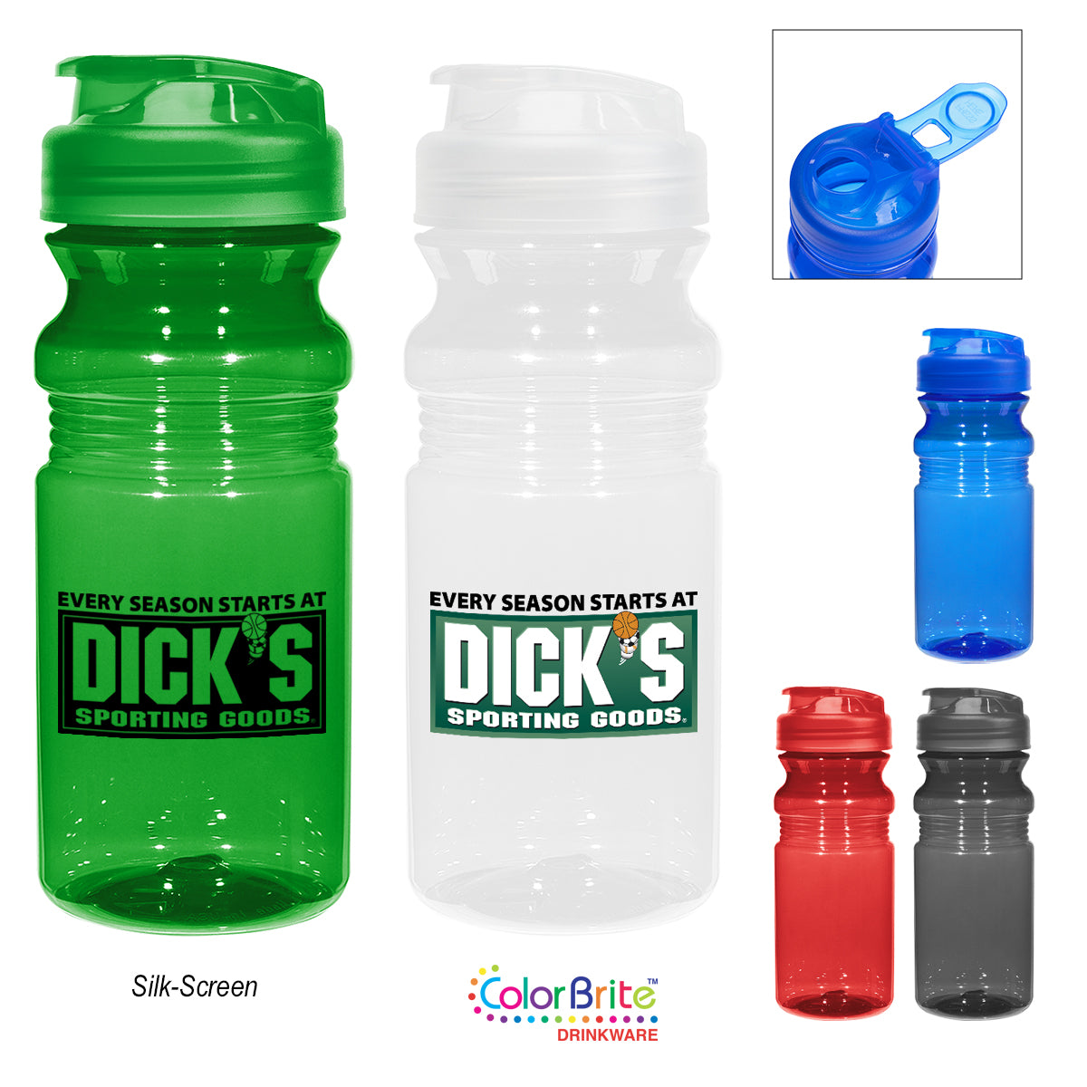 20 Oz. Poly-Clear™ Fitness Bottle With Super Sipper Lid  grouped