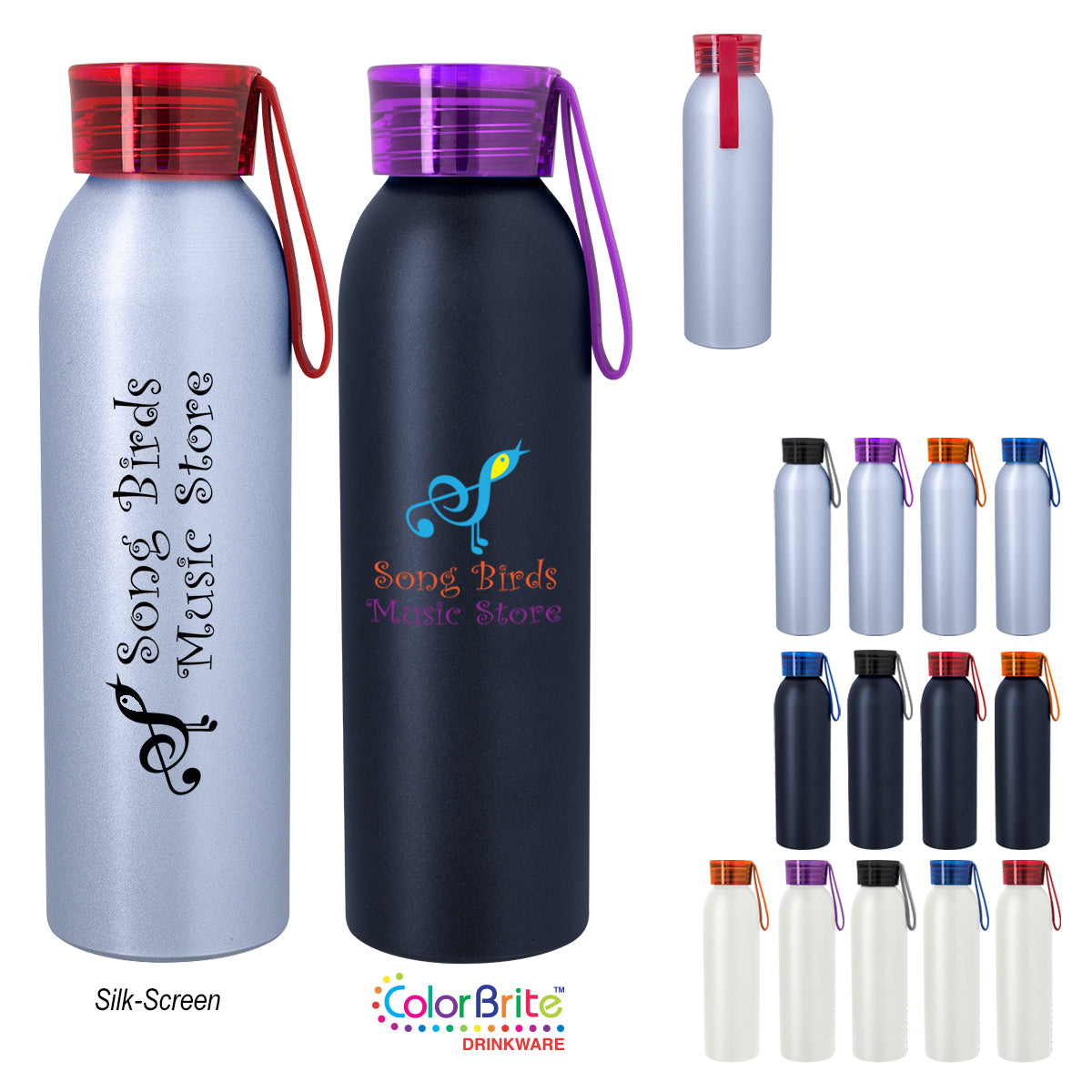 22 Oz. Darby Recycled Aluminum Bottle plain grouped