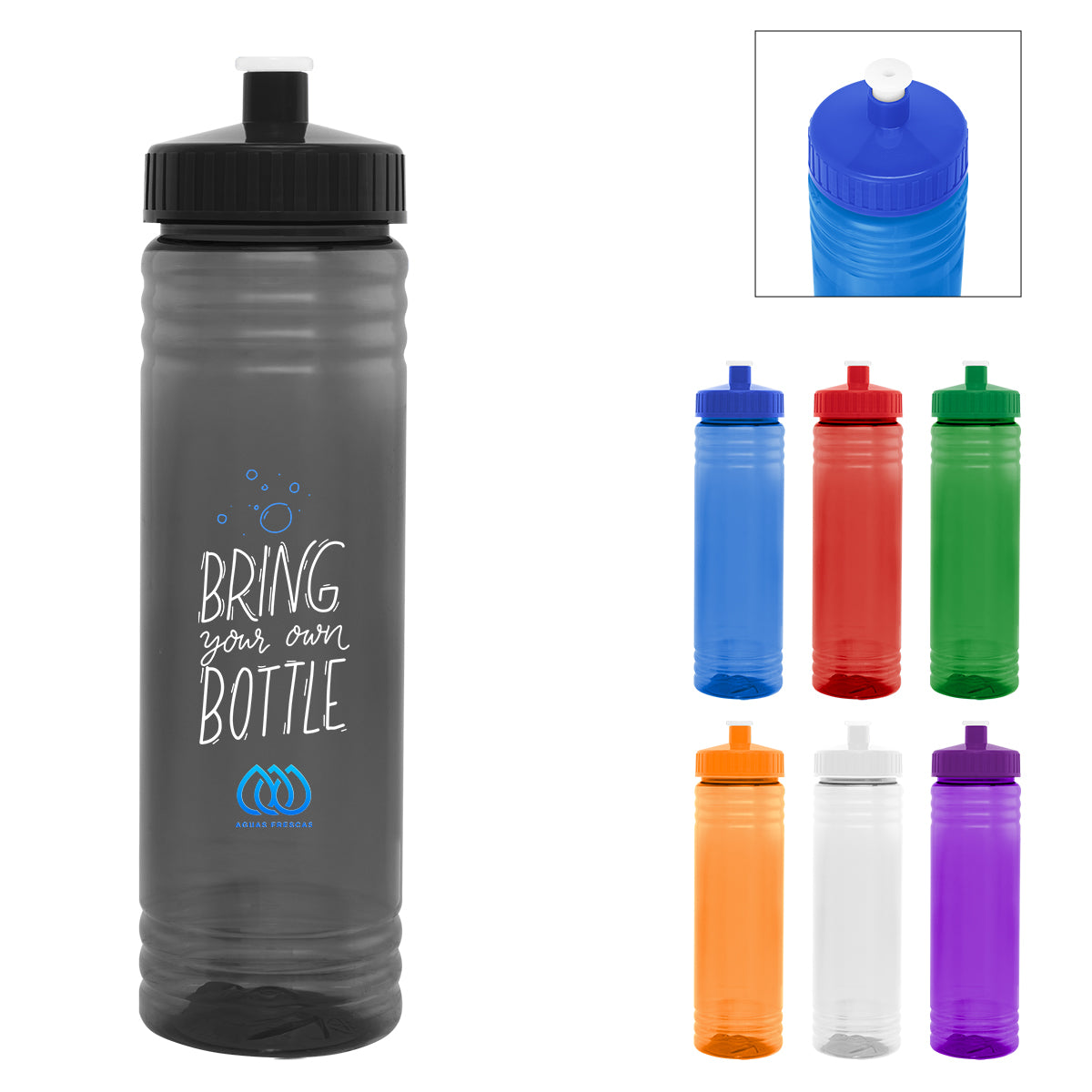 24 Oz. Full Color Hustle Bottle plain grouped