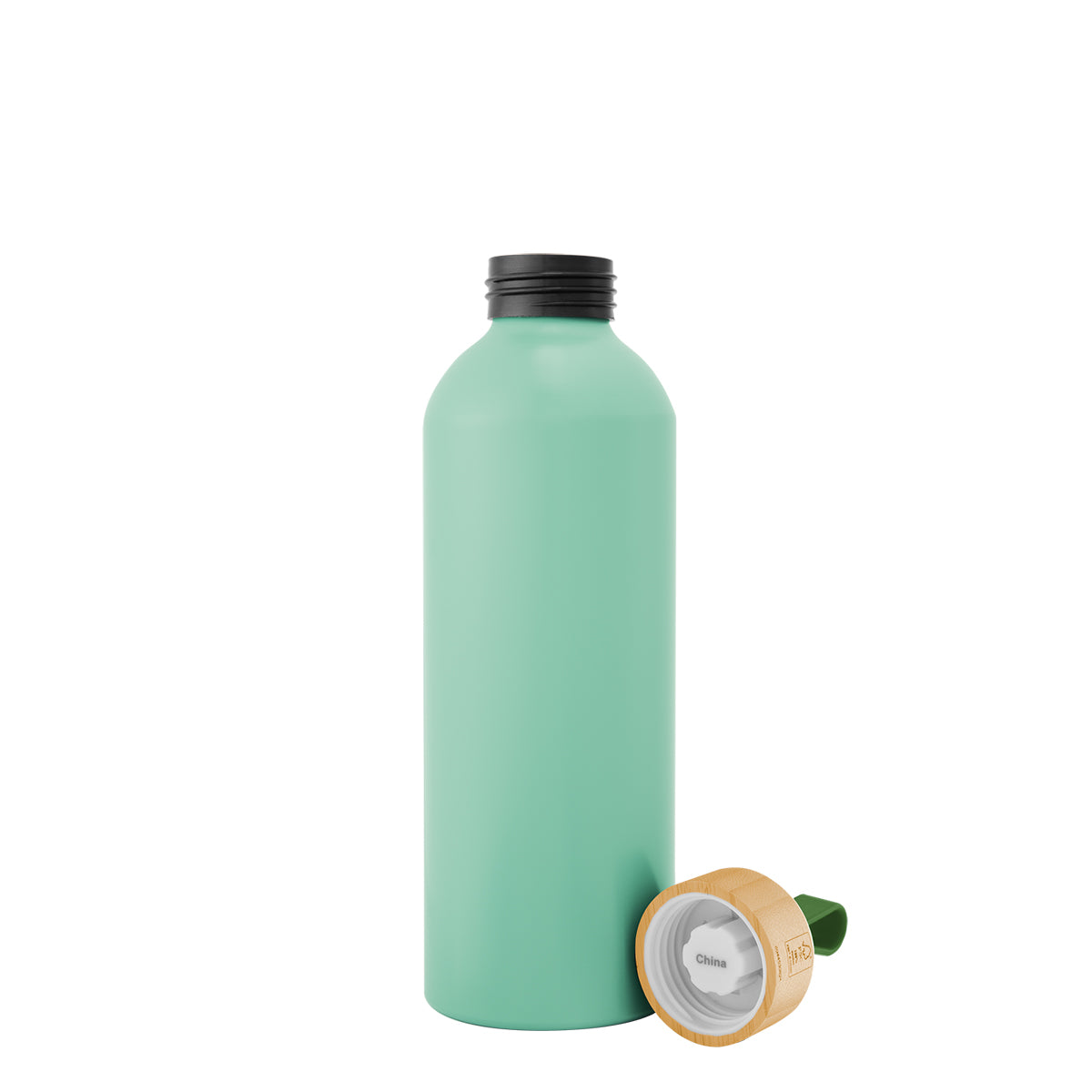 25 Oz. Blaire Recycled Aluminum Bottle With Bamboo Lid And Carry Handle plain grouped