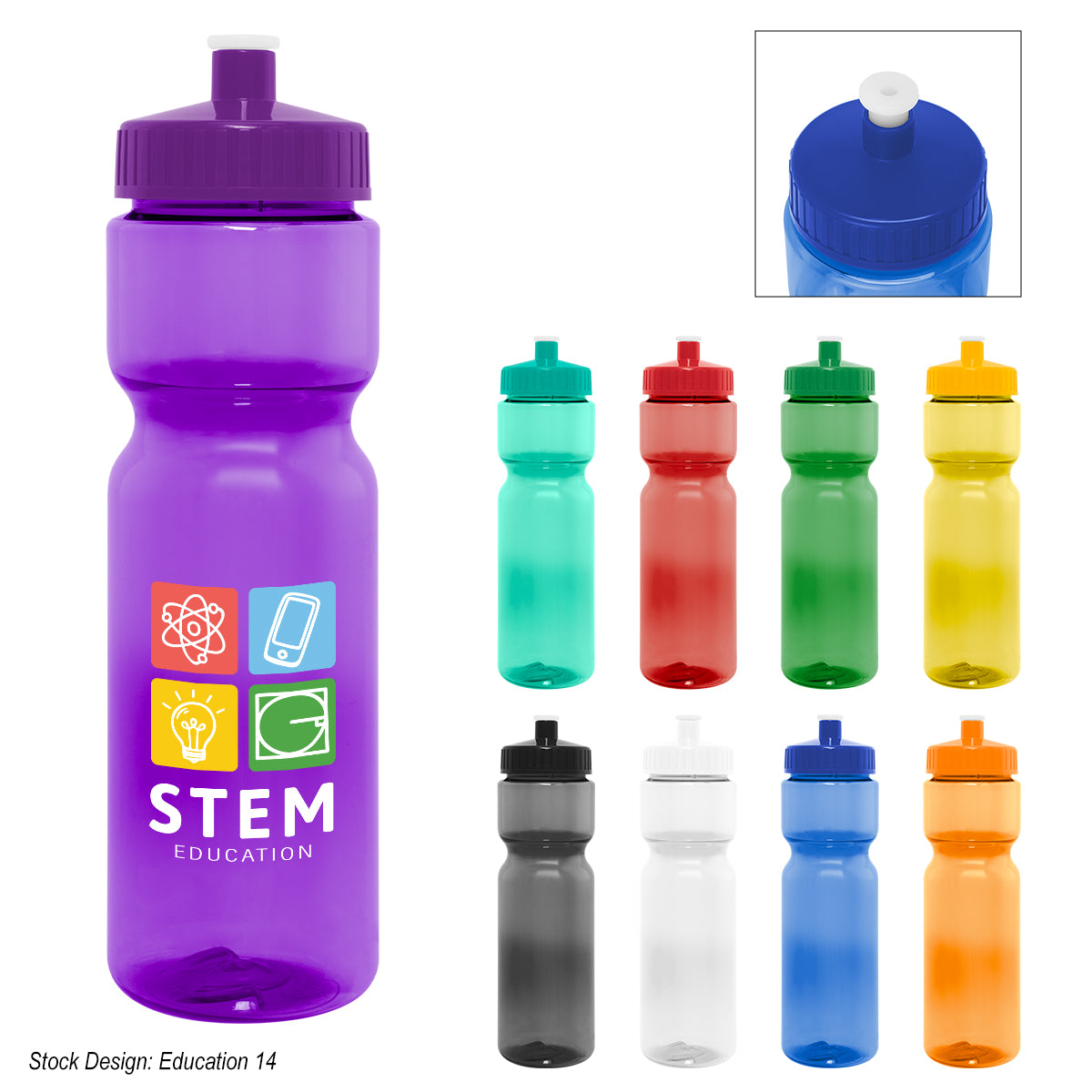 28 Oz. Full Color Pace Bottle plain grouped
