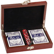 Rosewood Finish Card And Dice Set
