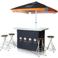 Printed Bar Set w/ 6′ Umbrella and 4 Stools