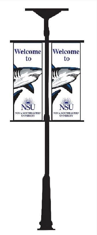 STREET POLE DOUBLE SIDED REPLACEMENT BANNER 30" X 72"