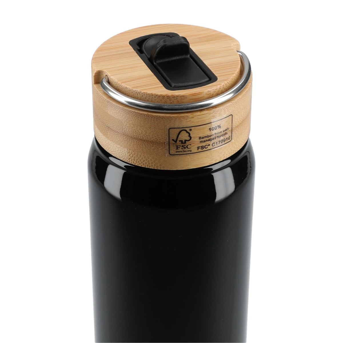 Black Billy 26oz Aluminum Bottle w/ FSC® Bamboo Lid plain