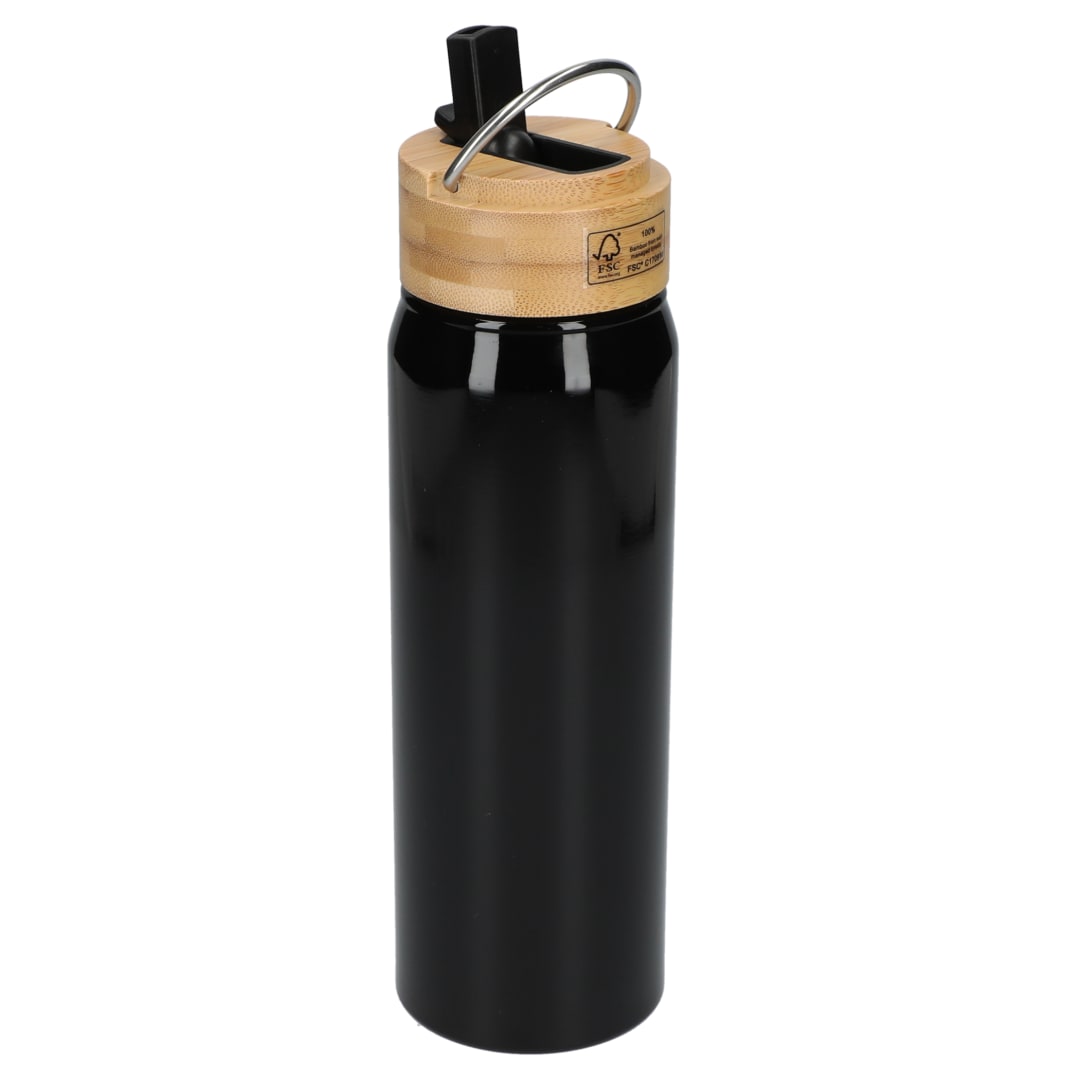 Black Billy 26oz Aluminum Bottle w/ FSC® Bamboo Lid plain