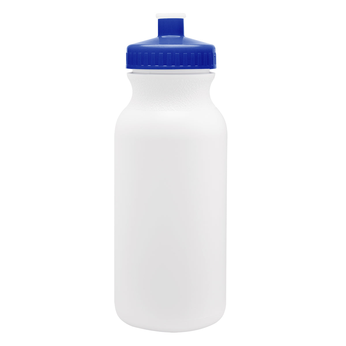 BLUE LID 20 Oz. Full Color Thrive Bike Bottle plain grouped