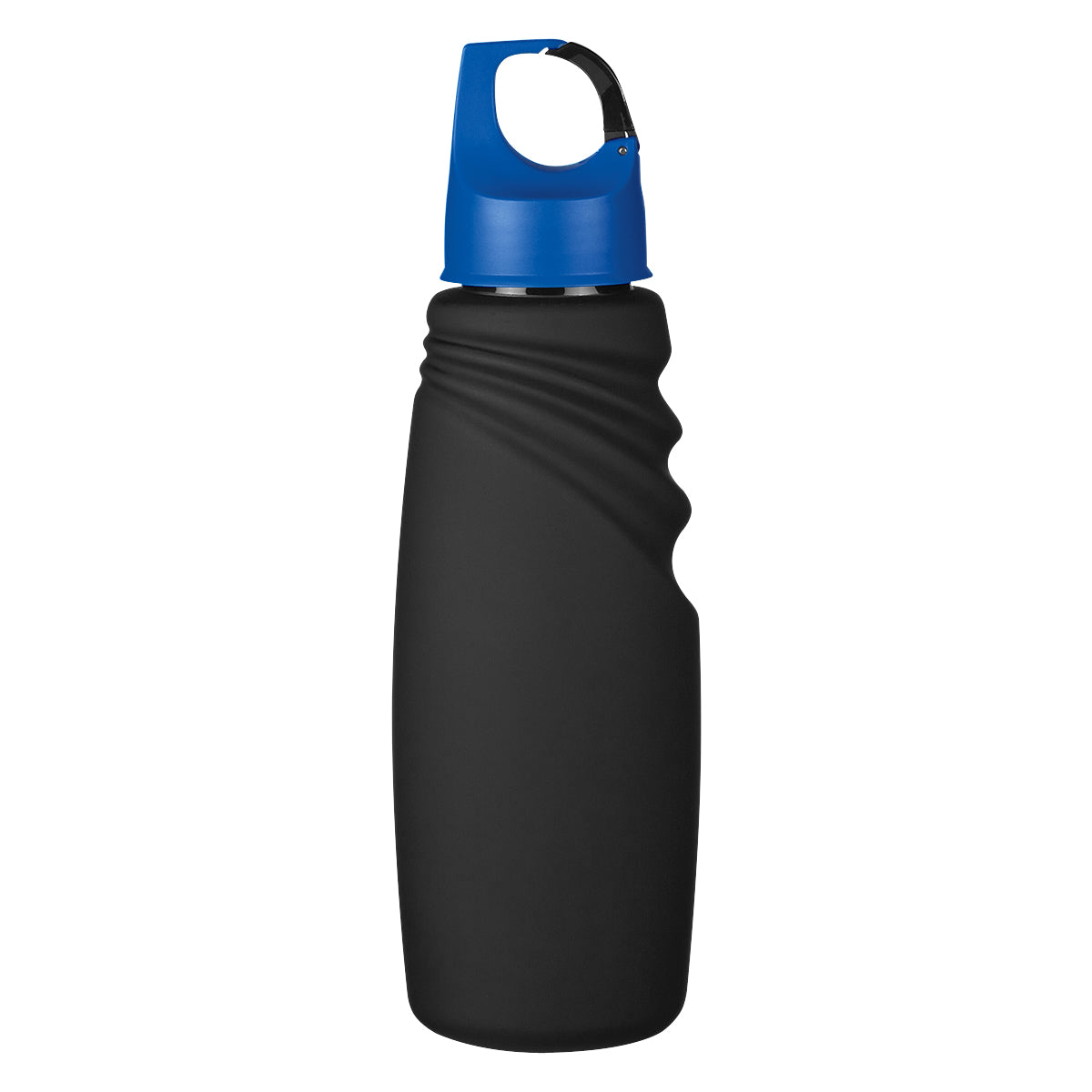 BLUE LID 24 Oz. Matte Finish Crest Carabiner Sports Bottle plain grouped