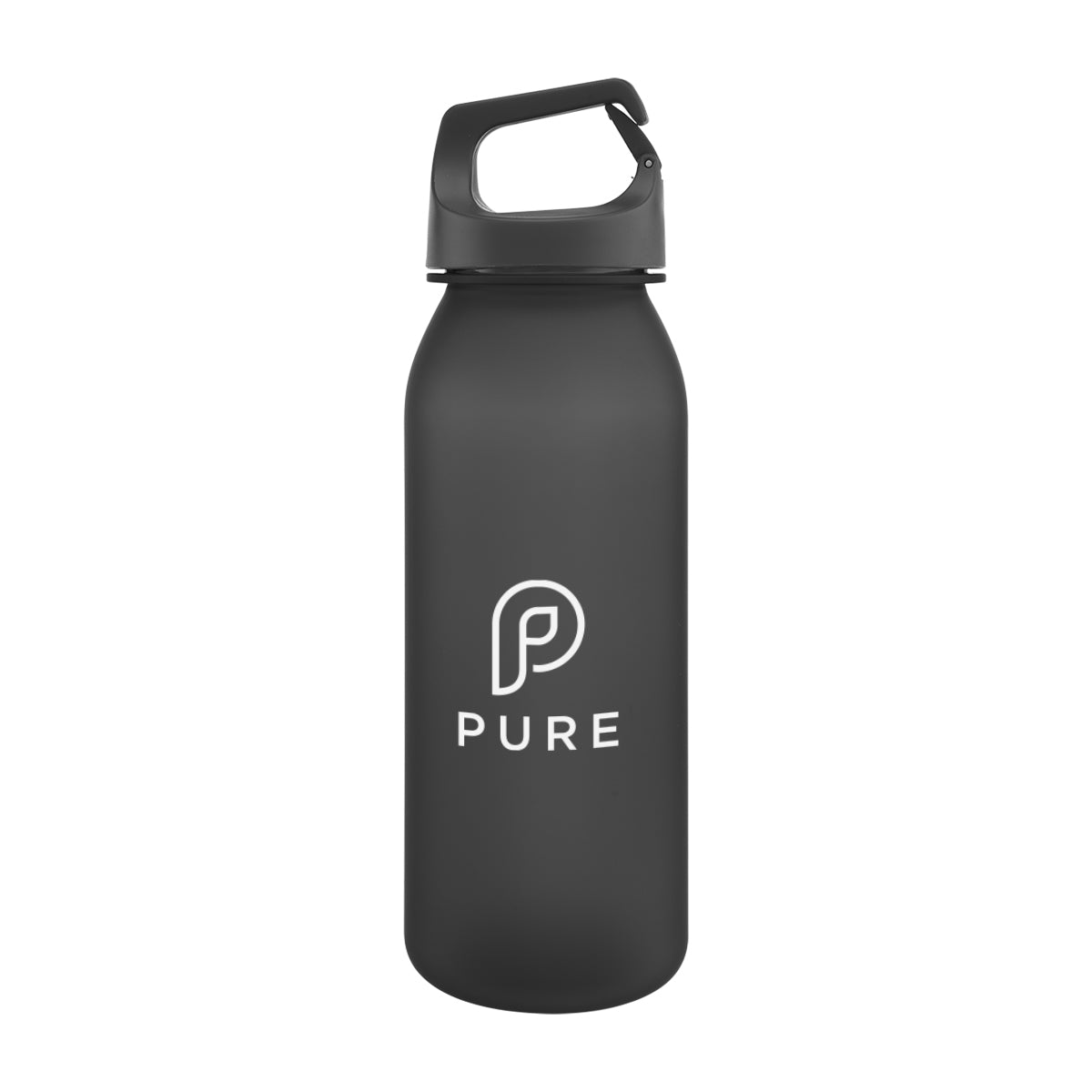 CHARCOAL 20 Oz. Brooke rPET Bottle With Easy Carry Handle  grouped