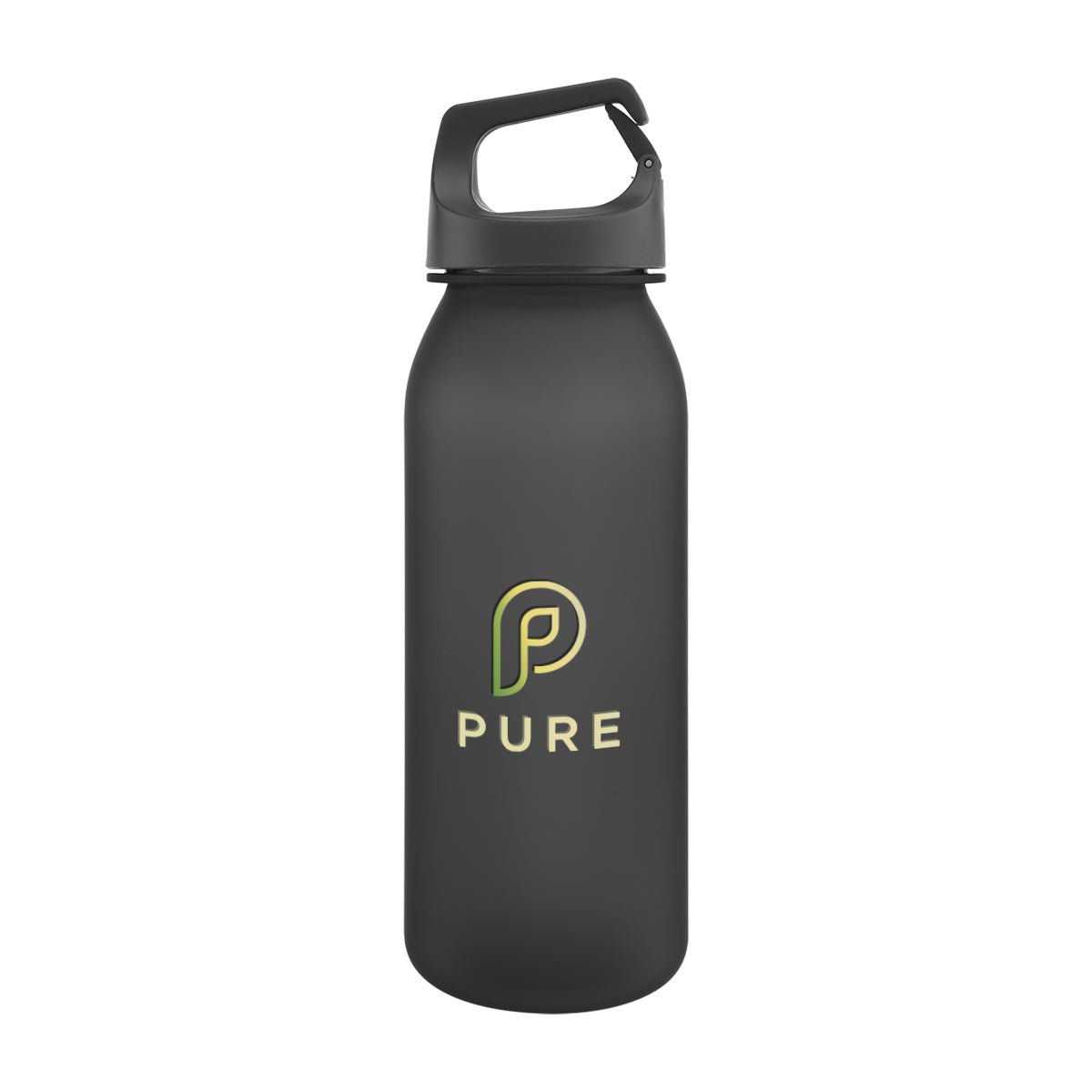 CHARCOAL 20 Oz. Brooke rPET Bottle With Easy Carry Handle  grouped