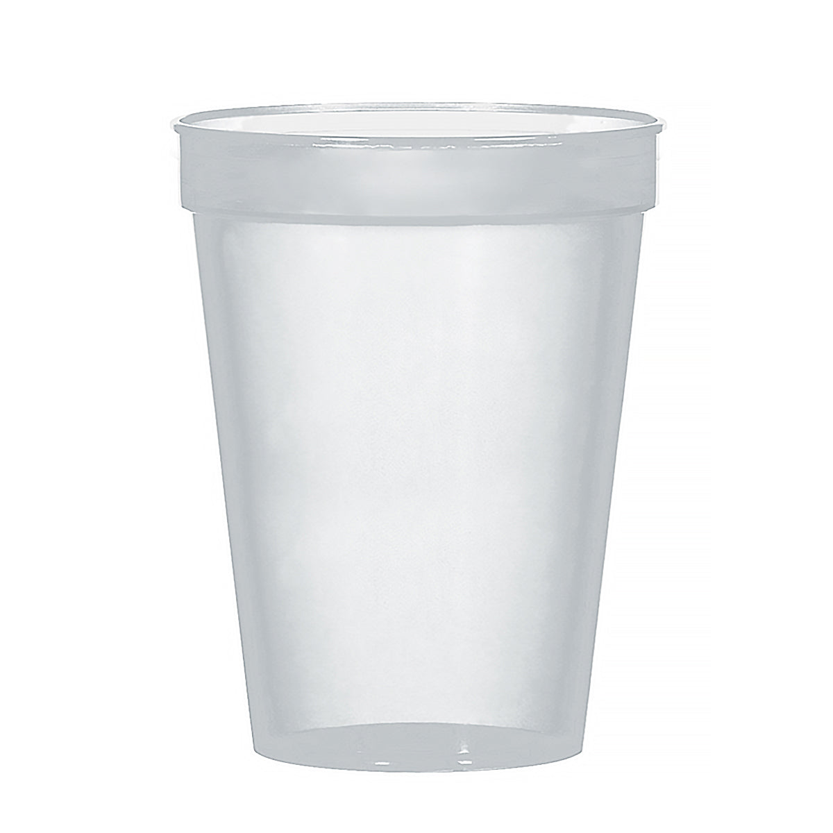 CLEAR 12 Oz. Big Game Stadium Cup plain grouped