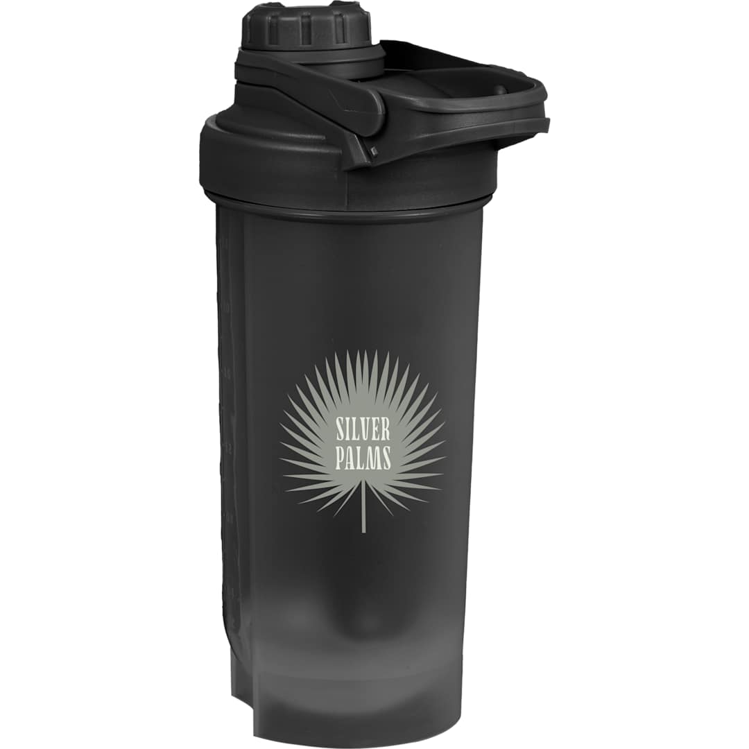 Front View of Black Buddy 24oz Recycled Protein Shaker Bottle