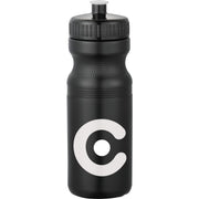 Front View of Black Easy Squeezy Spirit 24oz Sports Bottle
