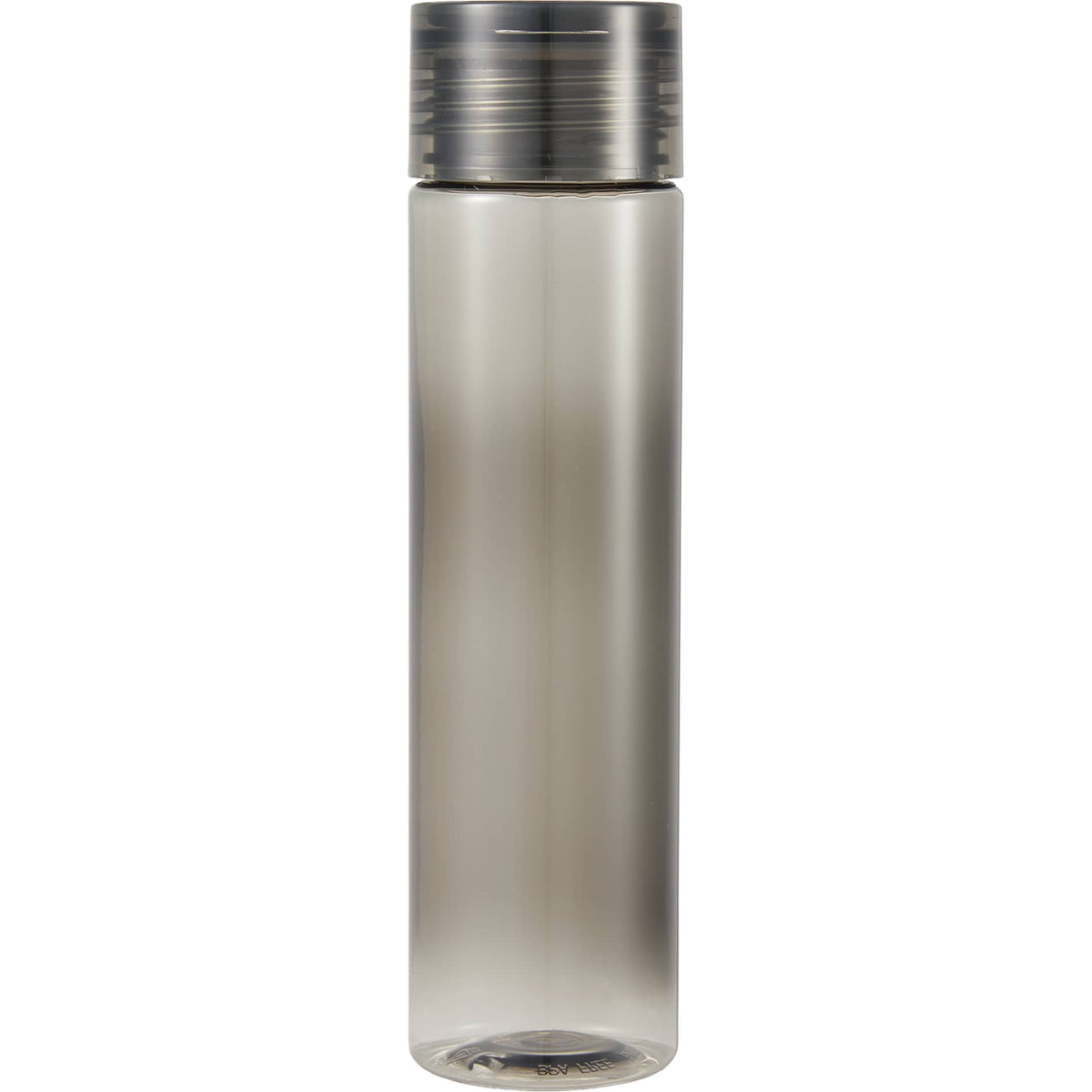 Front View of Black Skinny Mini Recycled RPET Bottle 10oz plain
