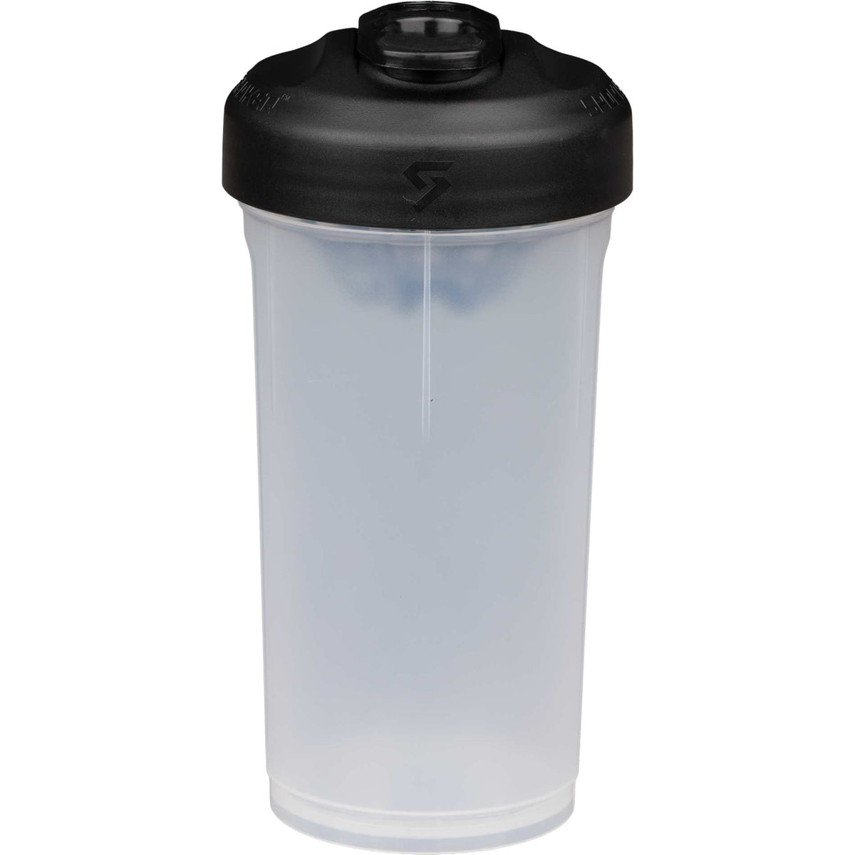 Front View of Black Sports Shaker 24 oz plain