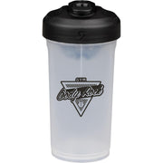 Front View of Black Sports Shaker 24 oz
