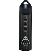 Front View of Black Troika 25oz Stainless Sports Bottle