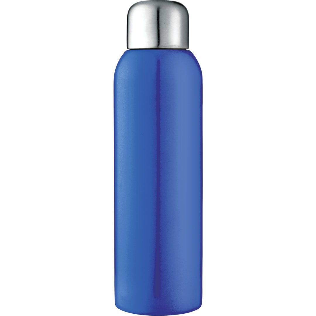 Front View of Blue Guzzle 28oz Stainless Sports Bottle plain