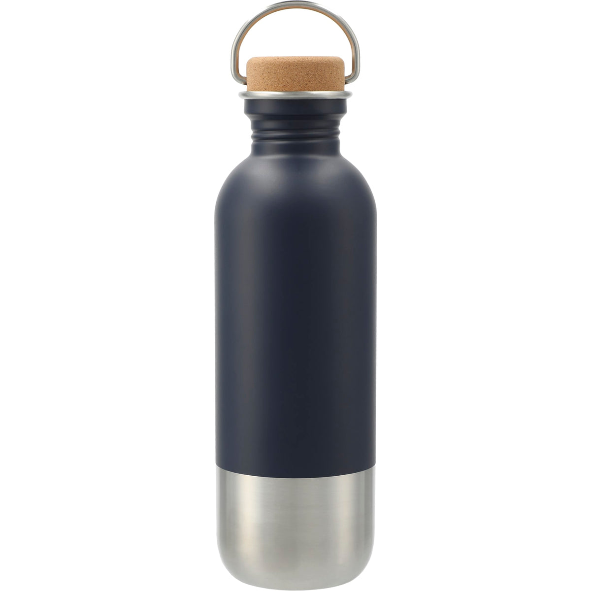 Front View of Blue Lagom Single wall Stainless steel Bottle 27oz plain