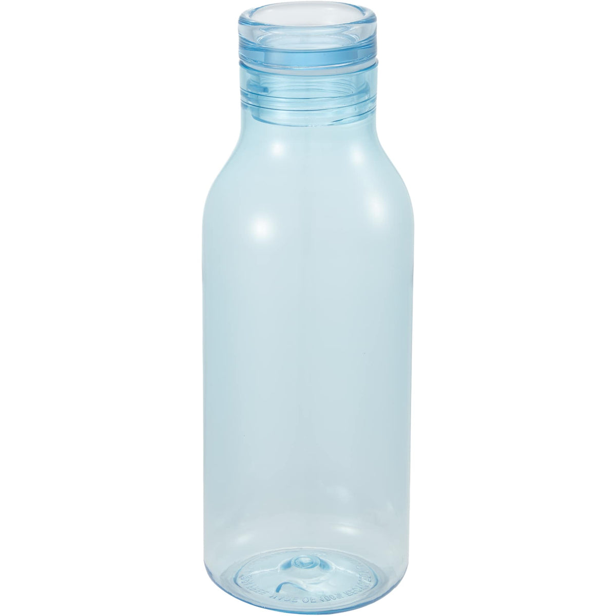 Front View of Blue Meka Recycled RPET Single Wall Sports Bottle 18oz plain