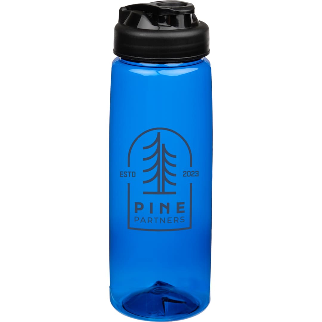 Front View of Blue Surf Bottle w/ Black Sip-n-Go Lid 26 oz