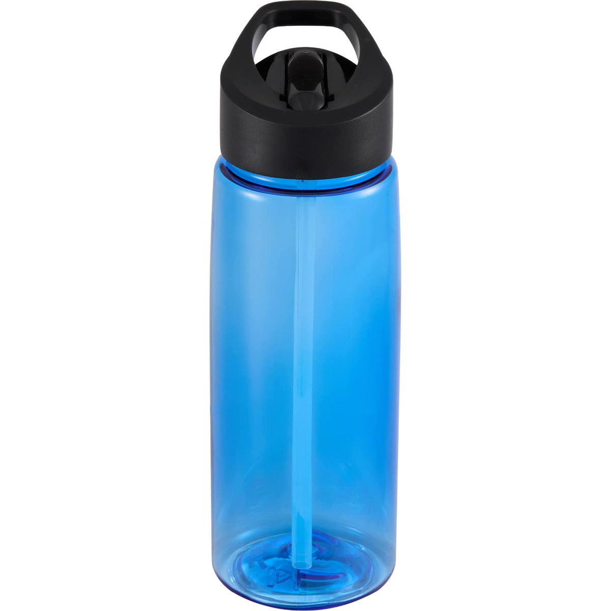 Front View of Blue The Flair Flip Straw Lid 26 oz. plain