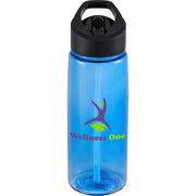Front View of Blue The Flair Flip Straw Lid 26 oz.